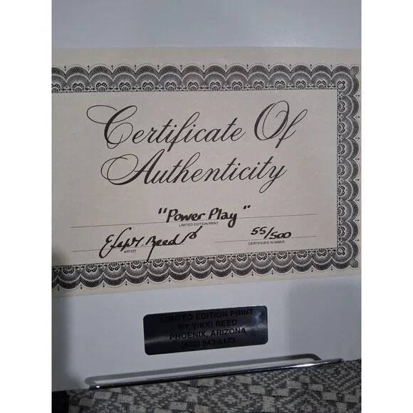 Vintage Floral Giclee Signed Numbered, "Power Play" Vikki Reed, COA - Picture 3 of 6